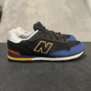New Balance 515 Shoes Mens Size 7 Black Blue Yellow Retro Style Running Sneakers